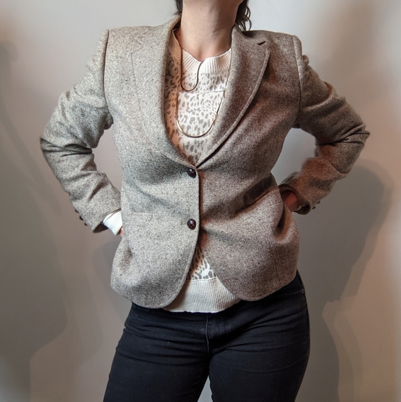 Vintage Tweed Collared Blazer Button Up - Picture 9 of 15